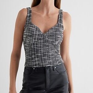 Express boucle bustier cropped tank cami NWT size XL